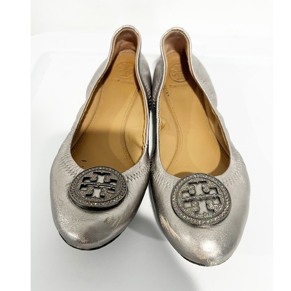 Tory Burch Silver Flats - Picture 6 of 6